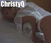 ChristyQ - she's on her bed in exactly the position that you want her